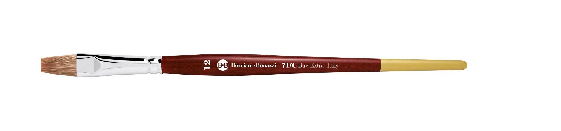 Serie 71 C Pennello piatto pelo di bue - Dipingere con acquerello - Borciani e Bonazzi