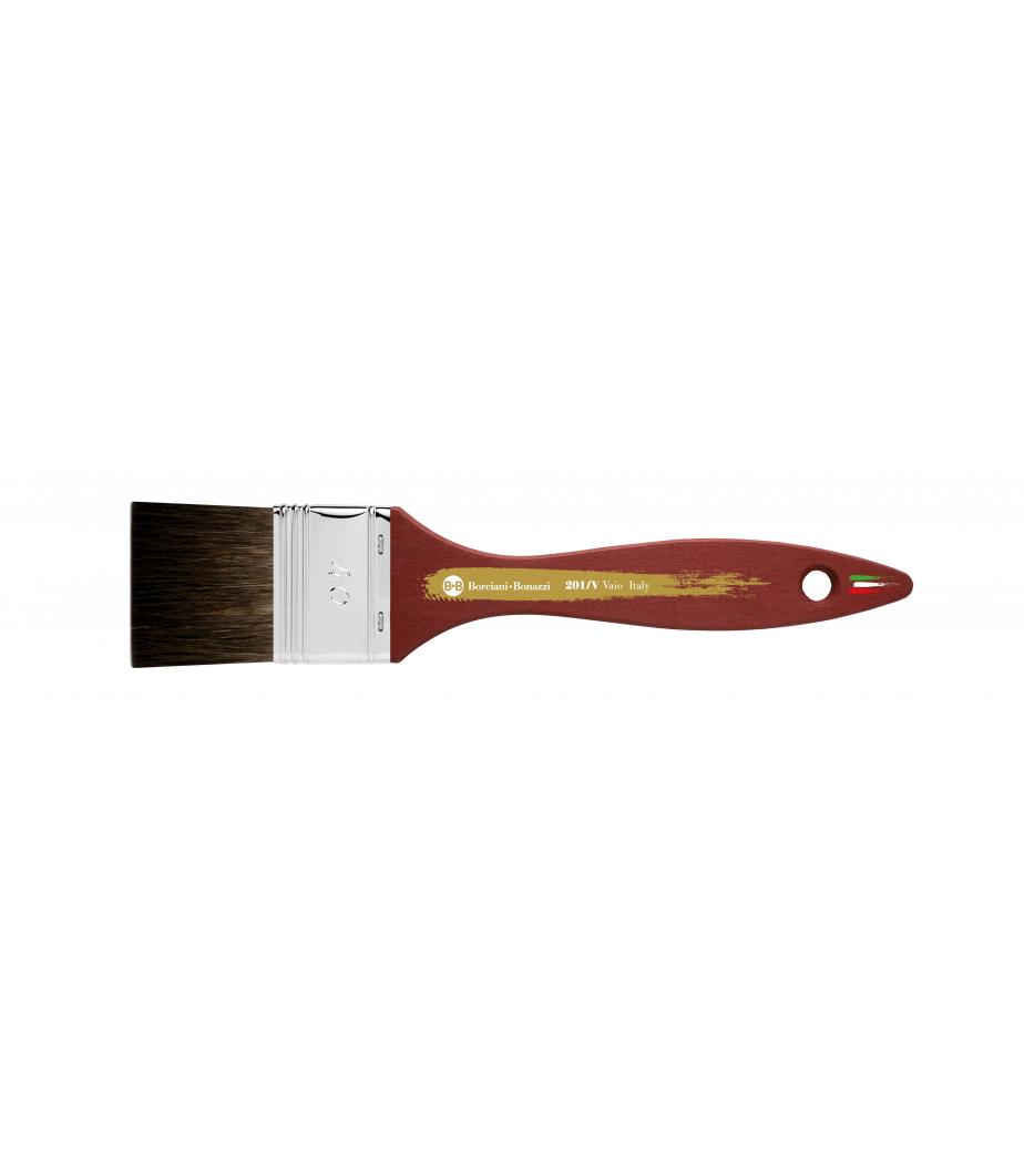 Series 201/V simple thickness mottler with squirrel hair and wooden handle