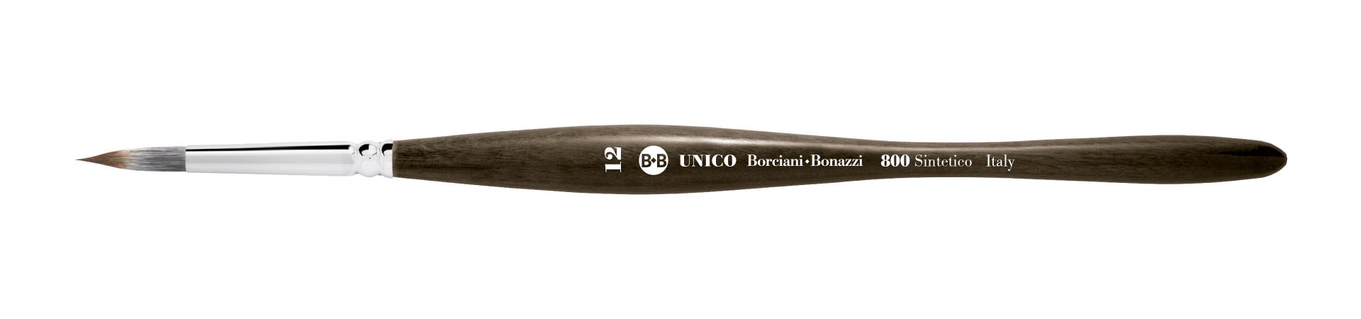 Serie 800 unico pennello tondo finalto mangusta sintetica - Dipingere con acquerello - Borciani e Bonazzi